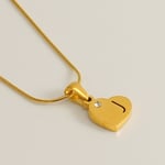 Gold color / 1 Piece Simple Series Simple Letter J Stainless Steel  Gold Color Rhinestone Unisex Pendant Necklaces Picture10